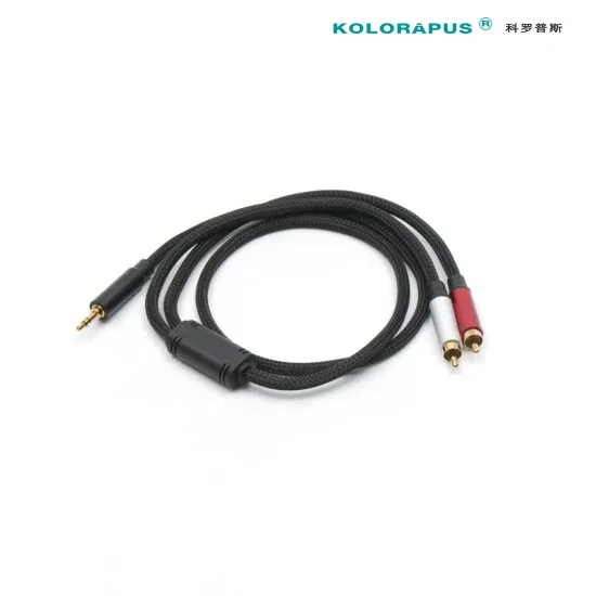 Kolorapus 3,5 mm Aux vers 2 câble RCA écouteurs filaire câble audio 2RCA