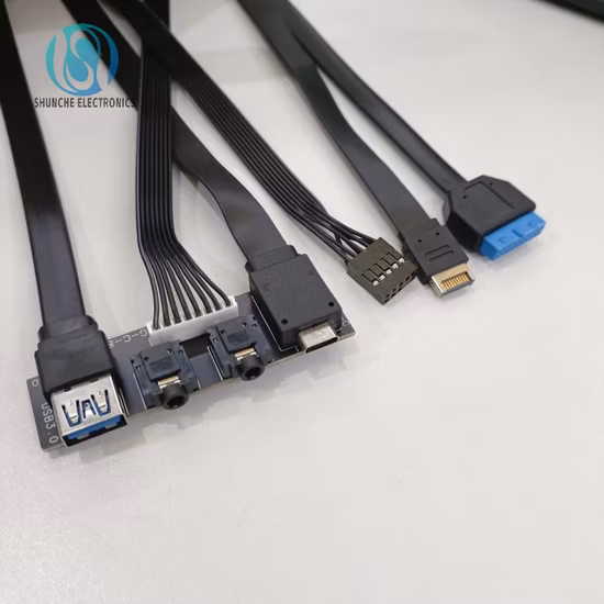 Boîtier d'ordinateur USB 3.1 Durable, panneau avant, double Port USB 3.0, micro Audio, Ports Spk, câble de connexion de la carte mère avec interrupteur d'alimentation